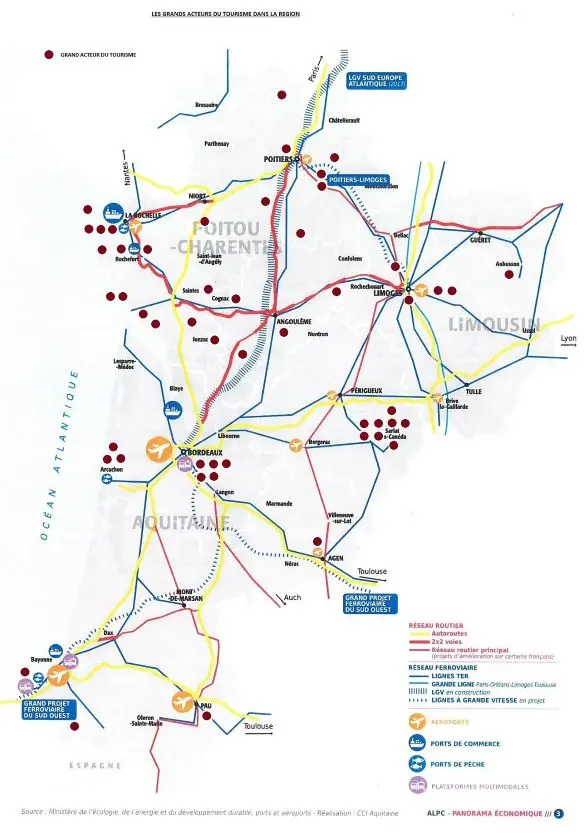 Aquitaine access map